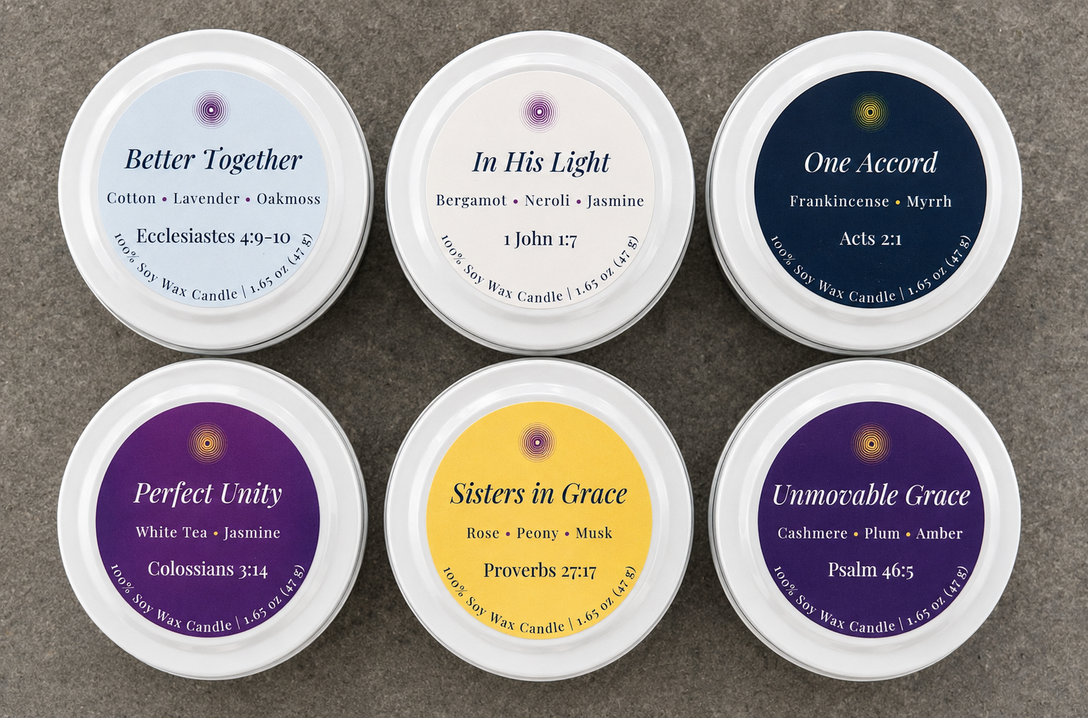 Together in Christ 6 Candle Sampler